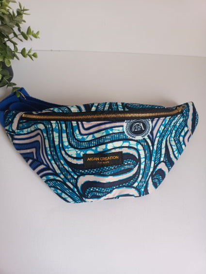 Sac banane en wax fait main à Paris