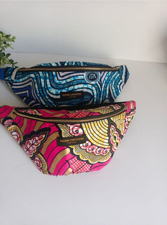 Sac banane en wax fait main à Paris